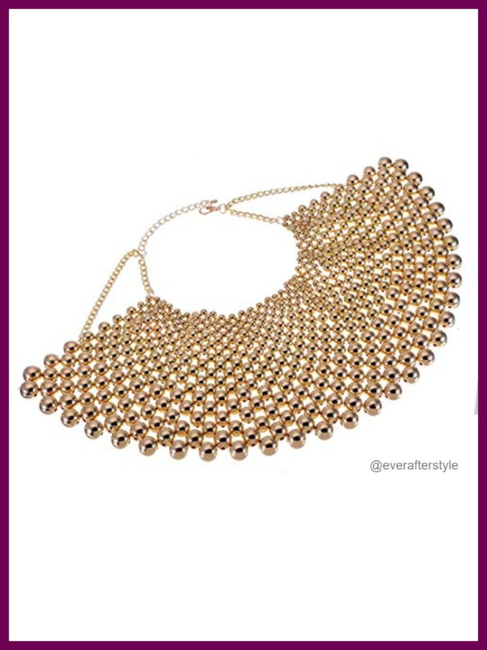 Chunky CCB Crystal Pearl Resin Bead Chain Choker Bib Collar Necklace